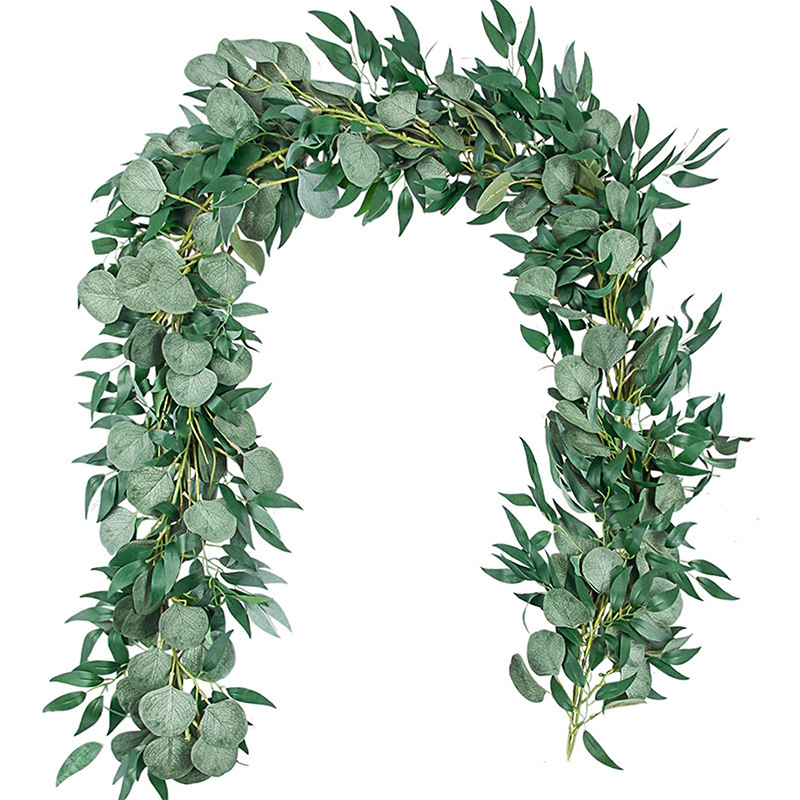 Eucalyptus Preserved - 200 centimetri Falso Eucalipto Rattan Piante