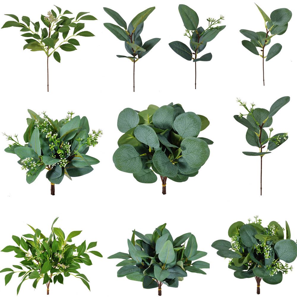 Florist Supply Bulk - 1/10PCS Pianta Artificiale Foglie di Eucalipto